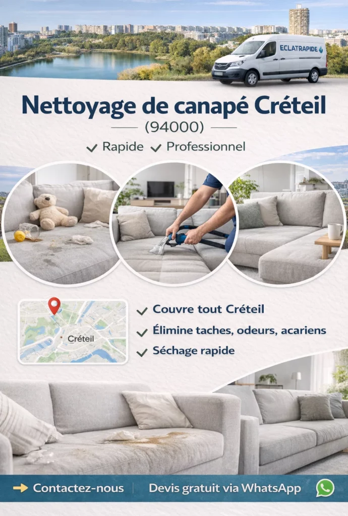 Nettoyage de canapé Créteil (94000)