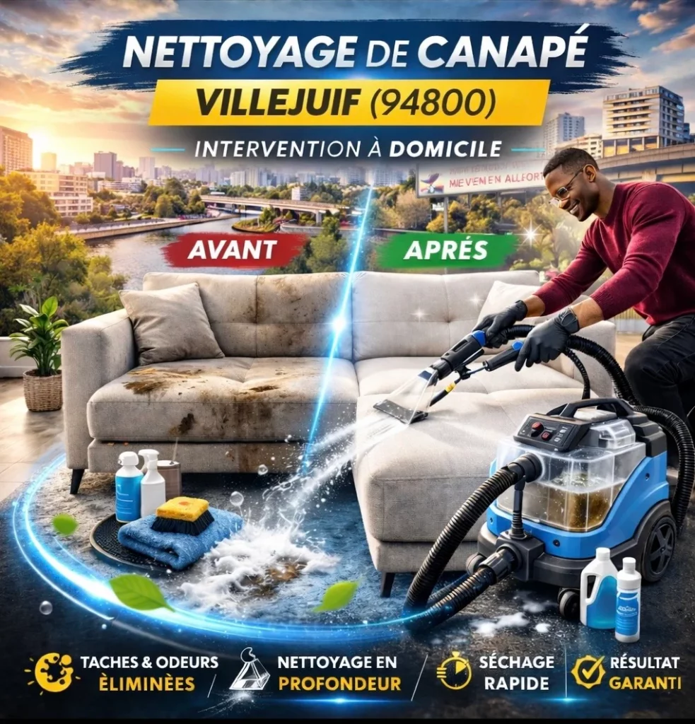Nettoyage de canapé à Villejuif (94800)